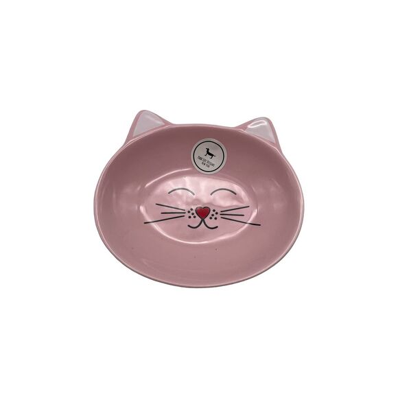 Park Life Designs Pink Kitty Cat Food Bowl - Picture 1 of 1